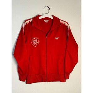 Vintage Asics Tiger Prairie State Games Track Jacket Red Full Zip Mens XL